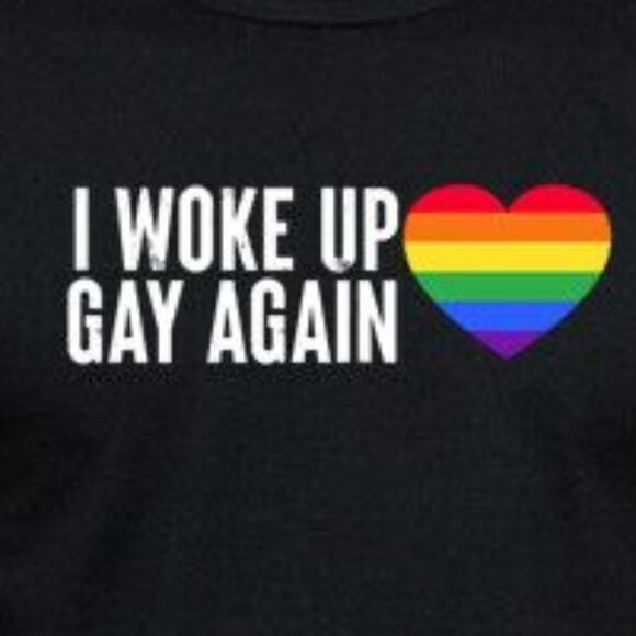 I Woke Up Gay Again Lgbt Pride Gift Shirt, Funny Lgbt Shirt, Rainbow Heart Shirt - Picture 2 of 4